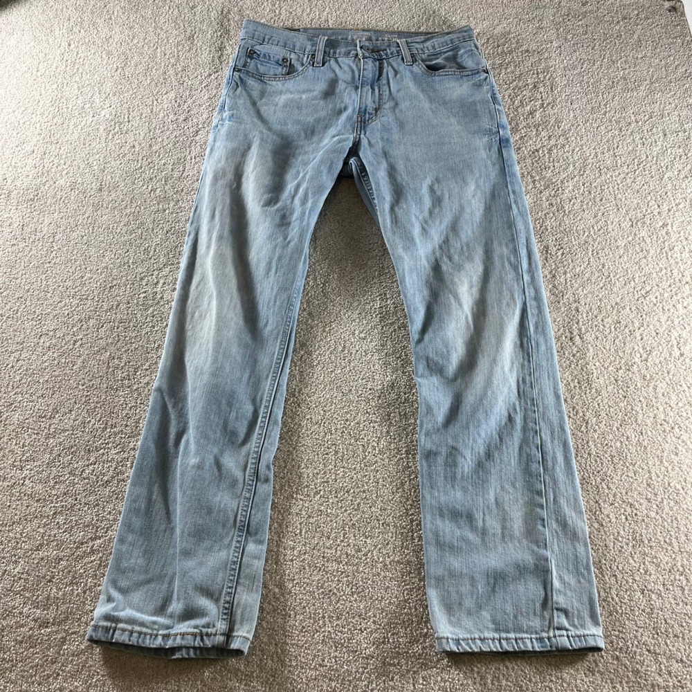 Signature Levi Strauss Slim Straight‎ Jeans Mens 30x30 Light Wash Gold Label